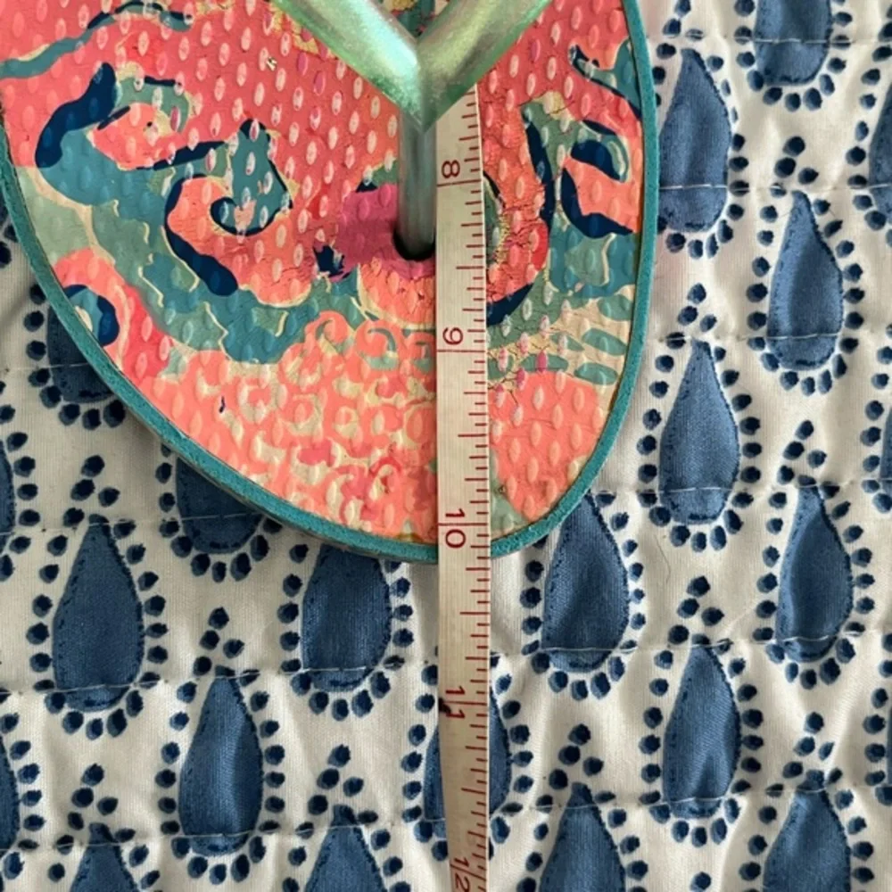 Lilly Pulitzer Turquoise‎ Tropical Vibe Flip Flips Size 7/8